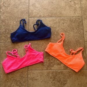 SHEIN Blue, Pink, and Orange Bikini Tops